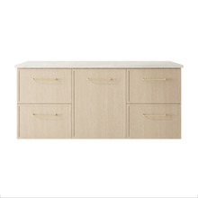 Hamilton 1200mm Wall Hung Single Vanity with Solid Surface Countertop